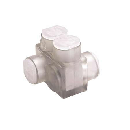 Burndy Aluminum Multiple Tap Connector, Clear Insulated, 2 Port, 2 Sided Entr BITO250